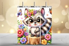 Raccon Tumbler Wrap| Tumbler Sublimation Wrap Product Image 1