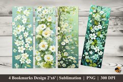 Little Daisies Bookmarks Sublimation Design Product Image 1