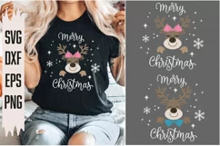 Reindeer Svg, Merry Christmas Svg, Christmas Deer Svg Product Image 1