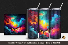Colorful Wind Tumbler Wrap Sublimation Design 1 Product Image 1