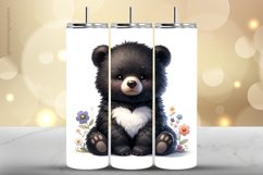 Bear Tumbler Wrap| Tumbler Sublimation Wrap Product Image 1