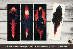 Abstract Digital Art Bookmarks Sublimation Design Product Image 1