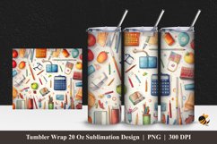 School Day Tumbler Wrap Sublimation Design 1 Product Image 1