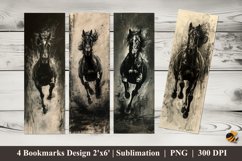 Horse Art Bookmark Sublimation Design Product Image 1