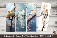 Bird World Bookmarks Sublimation Design Product Image 1