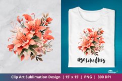 Beautiful Aglaonema Flower Clip Art Sublimation 1 Product Image 1