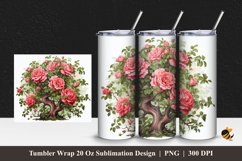 Flowering Tree Tumbler Wrap Sublimation Design 1 Product Image 1