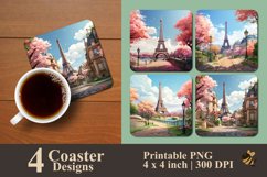 Eiffel Tower Coaster Sublimation Designs Product Image 1