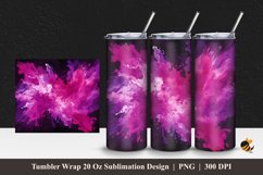 Beauty Magenta Tumbler Wrap Sublimation Design 1 Product Image 1