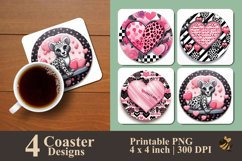 Love Beauty Coaster Sublimation Designs Product Image 1