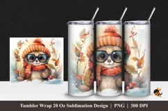 Baby Bear Tumbler Wrap Sublimation Design 1 Product Image 1
