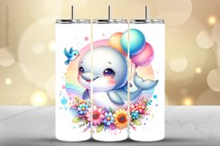 Dolphain Tumbler Wrap| Tumbler Sublimation Wrap Product Image 1