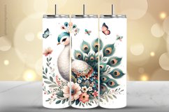 Peacock Tumbler Wrap| Tumbler Sublimation Wrap Product Image 1