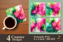Beauty Alcohol Ink Coaster Sublimation Designs Product Image 1