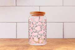 Cow Glass 16oz Glass Can Wrap SVG, Cowhide Can Glass Wrap. Product Image 2