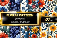 Floral Pattern Digital Papers Bundle Product Image 1