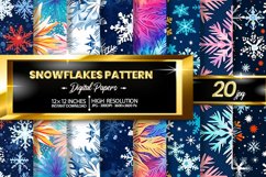 Snowflakes Pattern Digital Papers Bundle Product Image 1