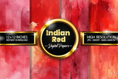Indian Red Watercolor Digital Papers - 04 Variations Product Image 1