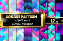 Square Pattern Digital Papers Bundle Product Image 1