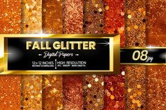 Fall Glitter Digital Papers Bundle Product Image 1