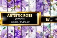 Artistic Rose Digital Papers Bundle Product Image 1