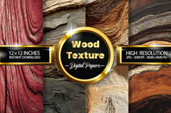 Wood Texture Woodgrain Texture Digital Papers - 04 Variation Product Image 1