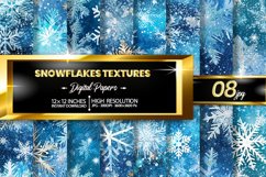 Snowflakes textures Digital Papers Bundle Product Image 1