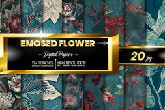 Emosed Flower Digital Papers Bundle Product Image 1