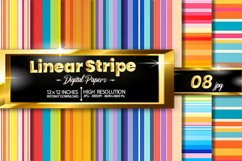 Linear Stripe Digital Papers Bundle Product Image 1
