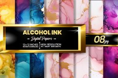 Alcohol Ink Digital Papers Bundle Product Image 1