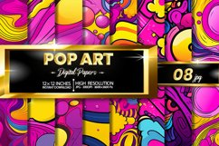 Pop Art Digital Papers - 04 Variations Product Image 1