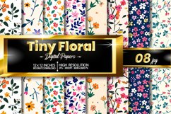 Tiny Floral Digital Papers Bundle Product Image 1