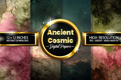 Ancient Cosmic Digital Papers - 04 Variations Product Image 1