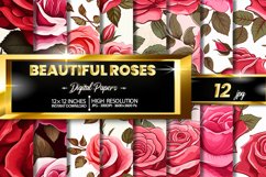 Beautiful Roses Digital Papers Product Image 1