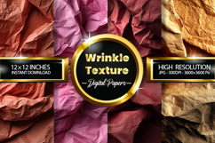 Wrinkle Texture Digital Papers - 04 Variations Product Image 1