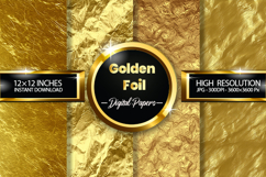 Goldfoil Digital Papers - 04 Variations Product Image 1