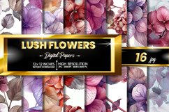 Lush Flowers Digital Papers Bundle Product Image 1