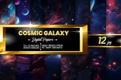 Cosmic galaxy Digital Papers Bundle Product Image 1