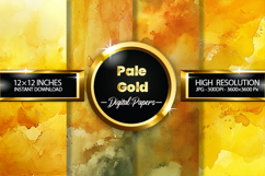 Pale Gold Watercolor Digital Papers - 04 Variations Product Image 1