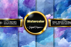 Watercolor Digital Papers - 04 Variations Product Image 1