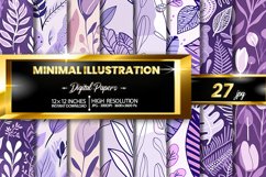 Minimal Illustration Digital Papers Bundle Product Image 1