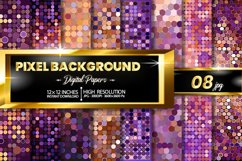 Pixel Background Digital Papers Bundle Product Image 1