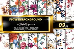 Flower Background Digital Papers Bundle Product Image 1