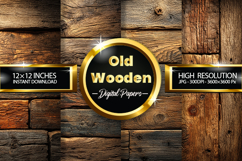 Old Wooden Woodgrain Texture Digital Papers - 04 Variations Product Image 1