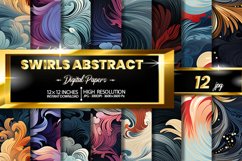Swirls Abstract Digital Papers Bundle Product Image 1