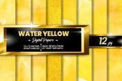 Water Yellow Digital Papers Bundle Product Image 1