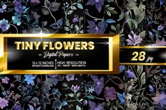 Tiny Flowers Digital Papers Bundle Product Image 1