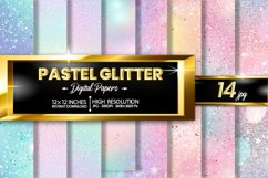 Pastel Glitter Digital Papers Bundle Product Image 1