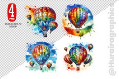 Hot Air Ballon Clipart - 04 Variation Product Image 1