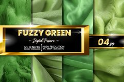Fuzzy Green Digital Papers Product Image 1